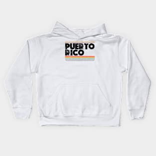 Puerto Rico  Island  gift  art 90s style retro vintage 80s Kids Hoodie